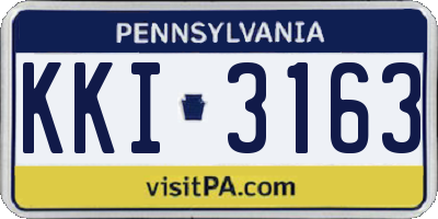 PA license plate KKI3163