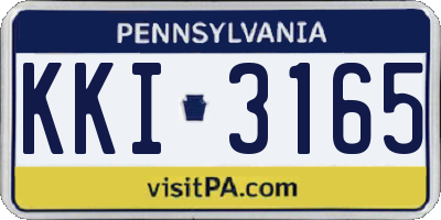 PA license plate KKI3165