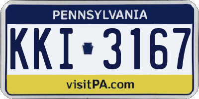 PA license plate KKI3167