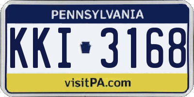 PA license plate KKI3168