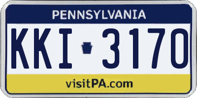PA license plate KKI3170