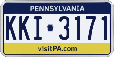 PA license plate KKI3171