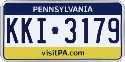 PA license plate KKI3179