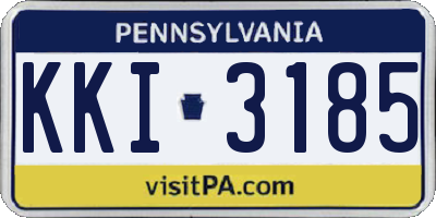 PA license plate KKI3185