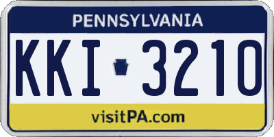 PA license plate KKI3210