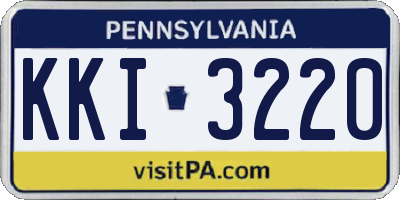 PA license plate KKI3220
