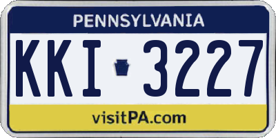 PA license plate KKI3227