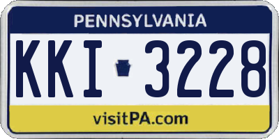 PA license plate KKI3228
