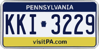PA license plate KKI3229