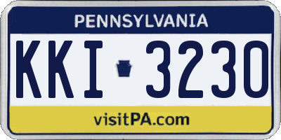 PA license plate KKI3230