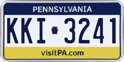 PA license plate KKI3241
