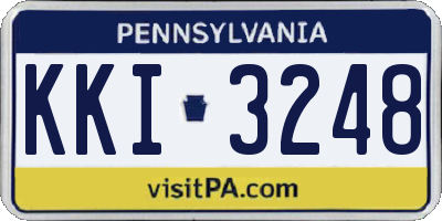PA license plate KKI3248