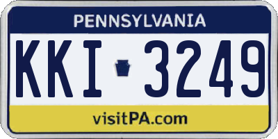 PA license plate KKI3249