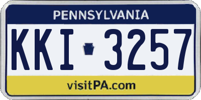 PA license plate KKI3257