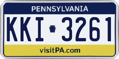 PA license plate KKI3261