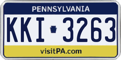 PA license plate KKI3263