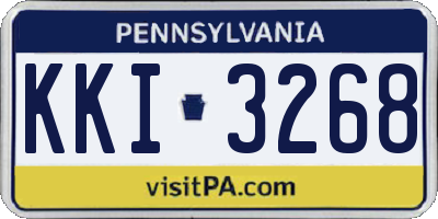 PA license plate KKI3268