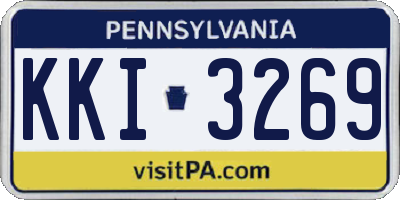PA license plate KKI3269