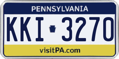 PA license plate KKI3270