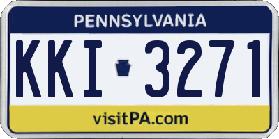 PA license plate KKI3271