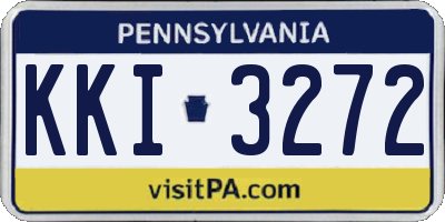 PA license plate KKI3272