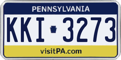 PA license plate KKI3273
