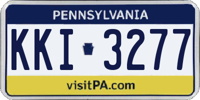PA license plate KKI3277