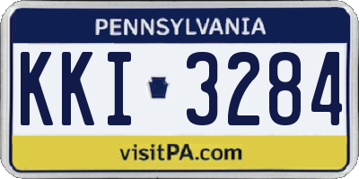 PA license plate KKI3284