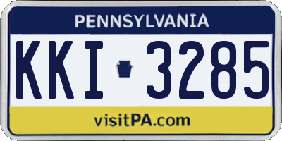 PA license plate KKI3285
