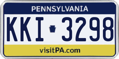 PA license plate KKI3298