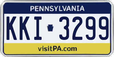 PA license plate KKI3299