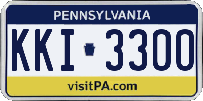 PA license plate KKI3300