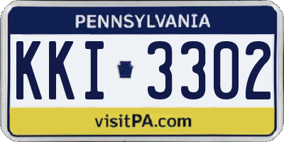 PA license plate KKI3302
