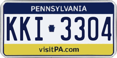 PA license plate KKI3304