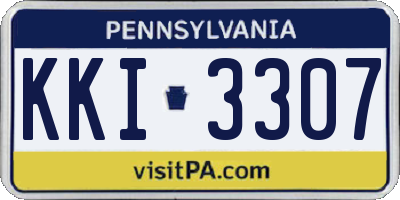 PA license plate KKI3307