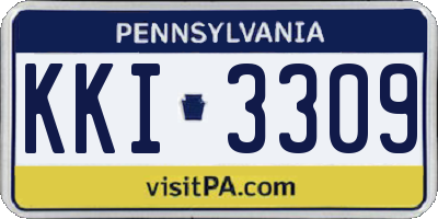 PA license plate KKI3309