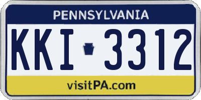 PA license plate KKI3312