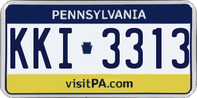 PA license plate KKI3313