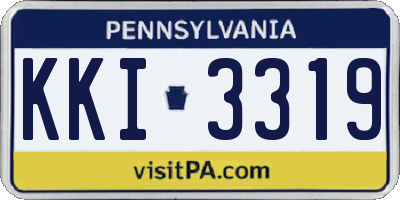 PA license plate KKI3319