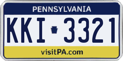 PA license plate KKI3321