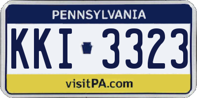 PA license plate KKI3323