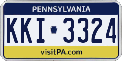 PA license plate KKI3324