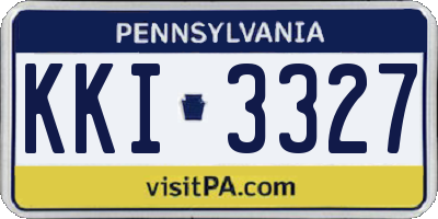 PA license plate KKI3327