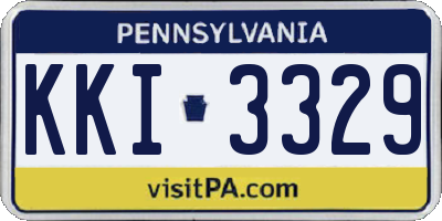 PA license plate KKI3329