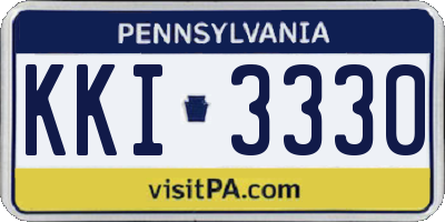 PA license plate KKI3330