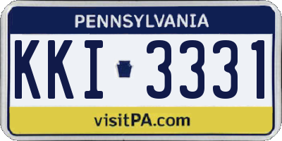 PA license plate KKI3331