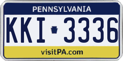 PA license plate KKI3336