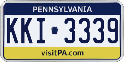 PA license plate KKI3339
