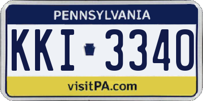 PA license plate KKI3340