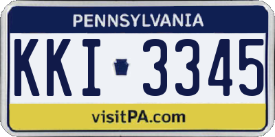 PA license plate KKI3345